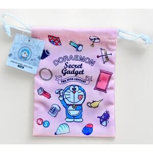 New! Doraemon MINI DRAWSTRING BAG 5.5" x 7.2"